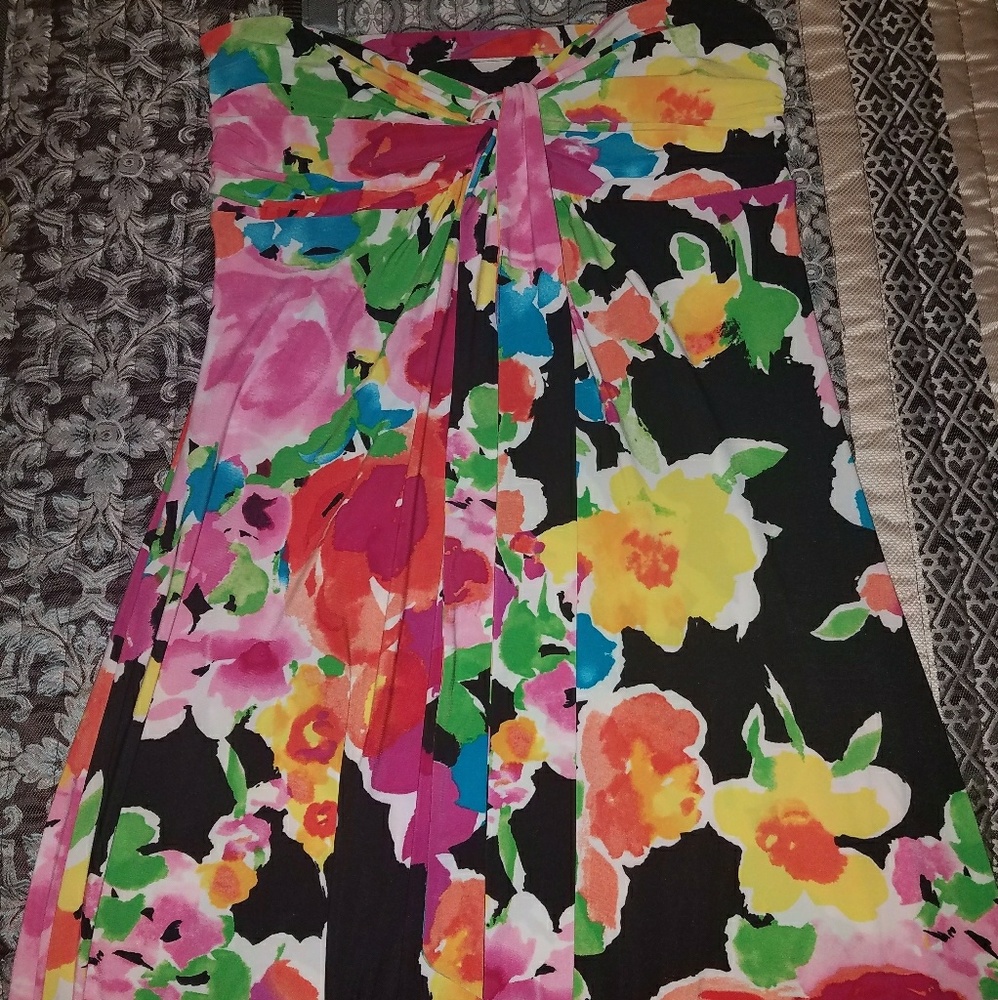 Lauren by Ralph Lauren Strapless Maxi Dress